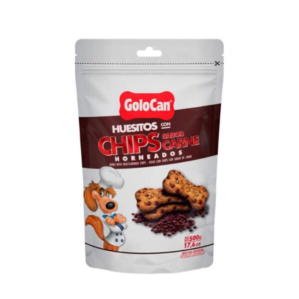 Golocan Huesitos con Chip de Carne | 120 gr y 500 gr