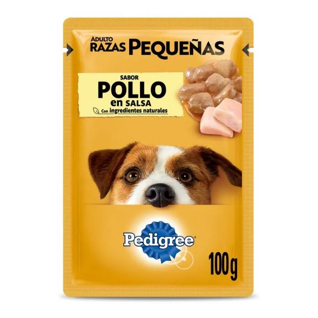 Pouch Pedigree Adulto Raza Pequeña Pollo | 100 gr