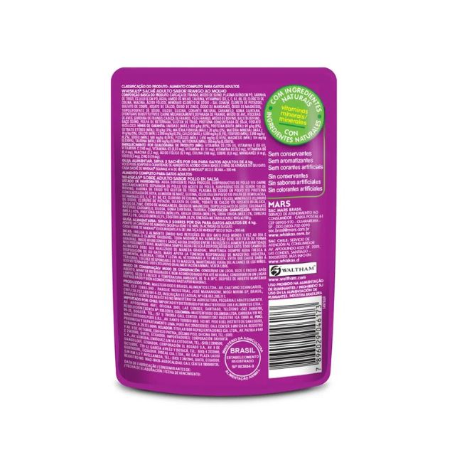 Whiskas Pollo en Sobrecito para Gato Adulto | 85 gr - Imagen 2