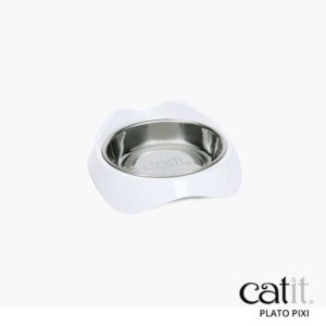 Hagen comedero / bebedero catit pixi bowl gato blanco