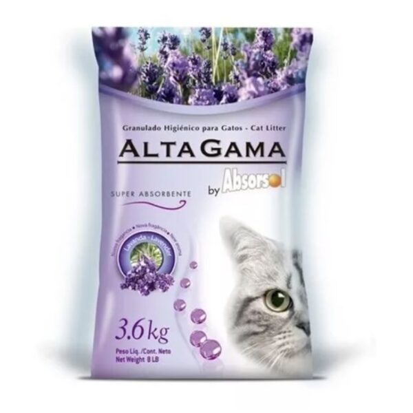 Piedras Sanitarias para Gato Absorsol Lavanda | 3,6 kg
