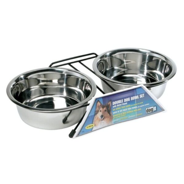 Dogit Comedero y Bebedero doble | 400 ml a 2 lts - Imagen 3