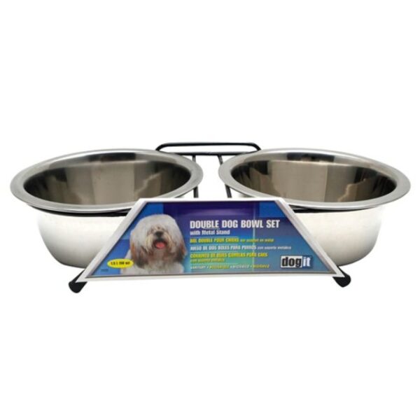 Dogit Comedero y Bebedero doble | 400 ml a 2 lts - Imagen 4