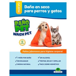 Paño Jabonoso Wash Pet Paño Pet