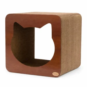 Rascador Cara de Gato | Rústico de Cartón para Gatos