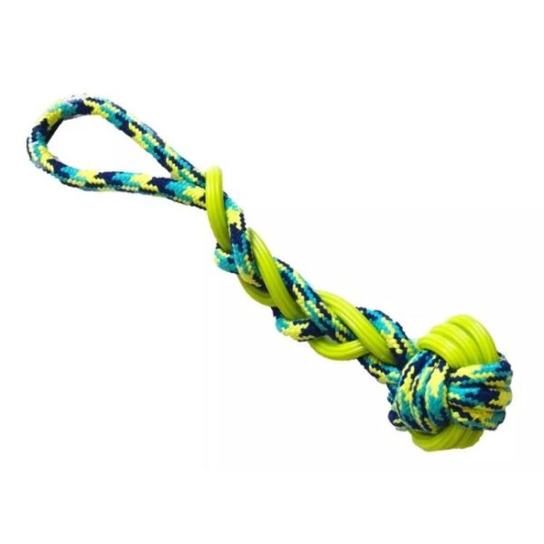 Soga con Goma Trenzada con Pelota Zeus K9 Fitness
