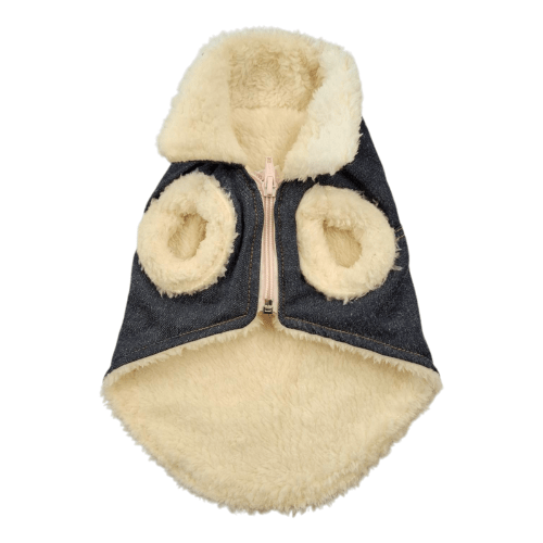 Ropita Chaleco de Jean con Corderito para Perro
