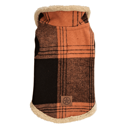 Ropita Camisaco Cuadrillé con Corderito para Perro
