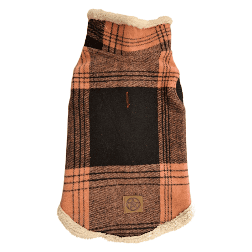 Ropita Camisaco Cuadrillé con Corderito para Perro