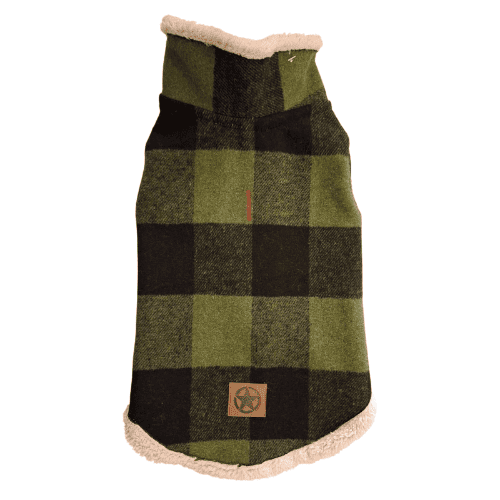 Ropita Camisaco Cuadrillé con Corderito para Perro