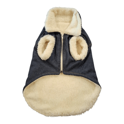 Ropita Chaleco de Jean con Corderito para Perro