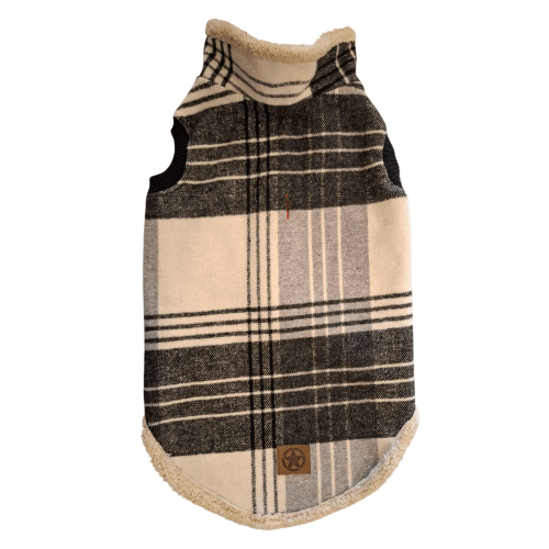 Ropita Camisaco Cuadrillé con Corderito para Perro