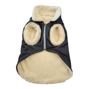 Ropita Chaleco de Jean con Corderito para Perro | Talle 9