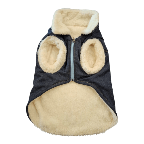 Ropita Chaleco de Jean con Corderito para Perro
