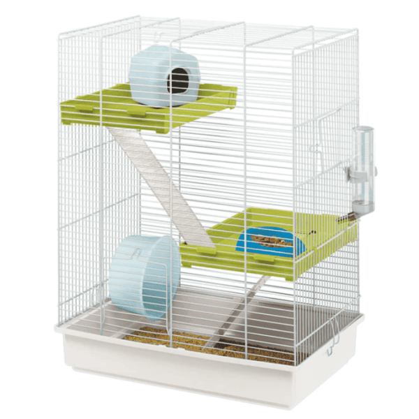 Casita Jaula Conejera Ferplast Tris para Hámster | Con rampas y Área de Juego