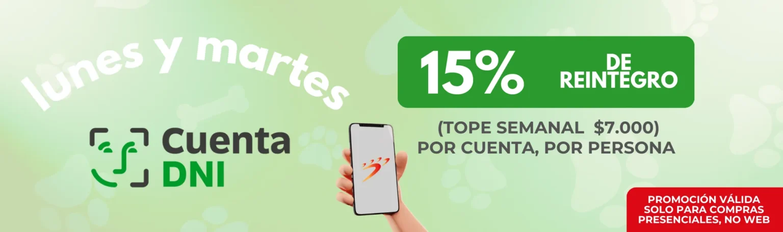 PETS CENTER Promociones bancarias Cuenta DNI Lunes y Martes Castelar, Ituzaingó y Haedo