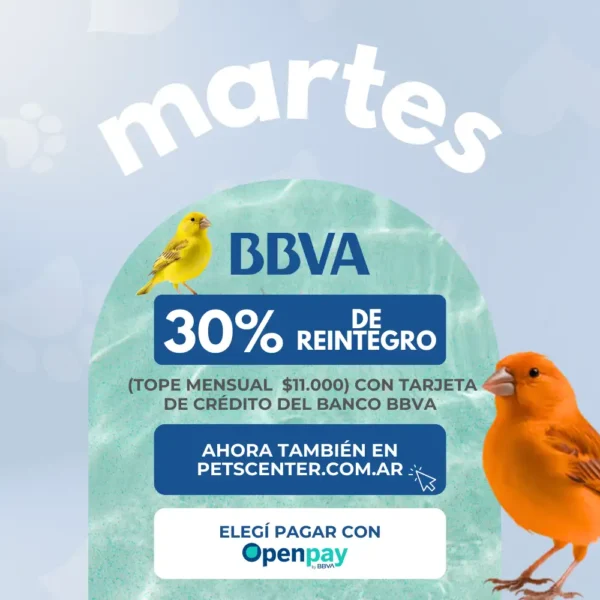 30% de reintegro con tope de $11.000 por mes con BBVA Openpay