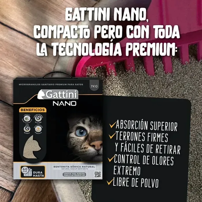 Piedra Aglomerante Gattini Nano Microgranulada | 7 kg