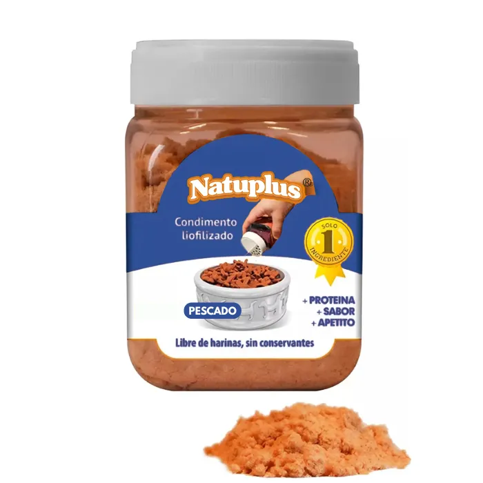 Natuplus Condimento de Pescado para Perros, Gatos y Hurones y Erizos | 250 ml