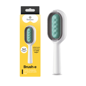 Cepillo con Agua para Pelo Largo Beepaw Brush-E | Celeste o Rosa
