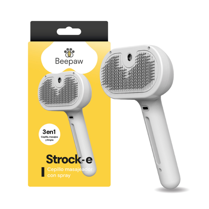 Cepillo con Vapor y Cardina Beepaw Strok-E | Blanco, Rosa o Celeste