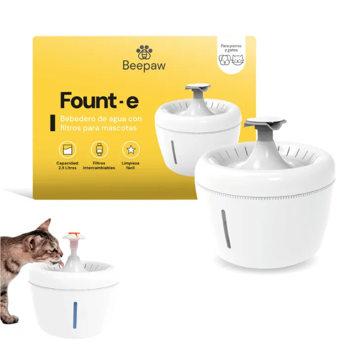 Fuente Bebedera Interactiva para Gato Beepaw Fount-E | Blanca