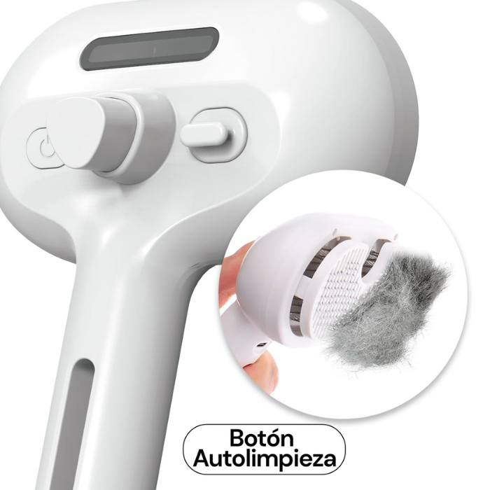 Cepillo con Vapor y Cardina Beepaw Strok-E | Blanco, Rosa o Celeste