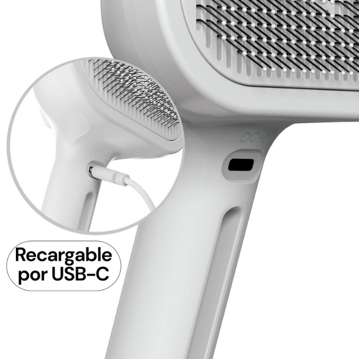 Cepillo con Vapor y Cardina Beepaw Strok-E | Blanco, Rosa o Celeste