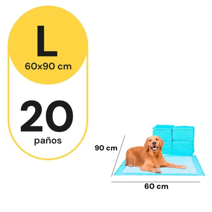 Paño Sanitario de Entrenamiento para Perro Beepaw | Large (60 x 90 cm)