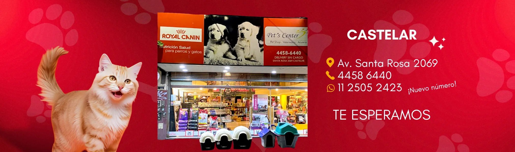 PETS CENTER: Alimento y Accesorios para Mascotas Sucursal Castelar ubicada en Av. Santa Rosa 2069