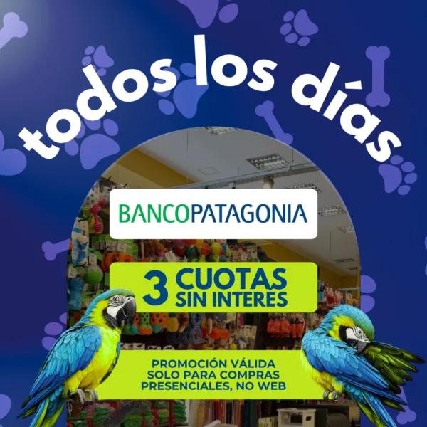 Todos los días 3 cuotas sin interés con Banco Patagonia