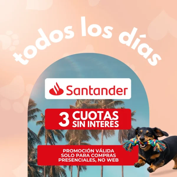 3 cuotas sin interés todos los días con banco Santander