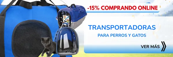 15% de descuento en bolsos y transportadoras para mascotas