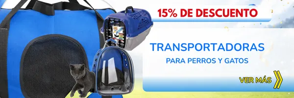 15% de descuento en bolsos y transportadoras para mascotas