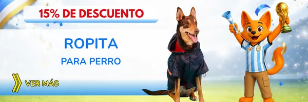 15% de descuento en ropa para perro