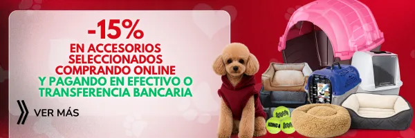 15% de descuento comprando online y pagando en efectivo o transferencia bancaria