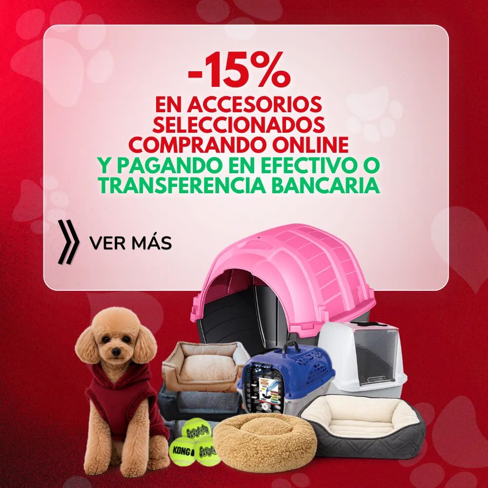 15% de descuento comprando online y pagando en efectivo o transferencia bancaria