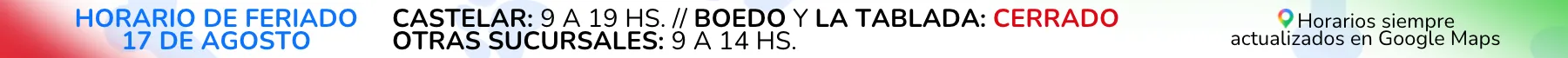 Feriado Lunes 17 de agosto